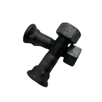 OEM ODM 12.9 Bulldozer Track Bolts Excavator Track Parts اللون الأسود